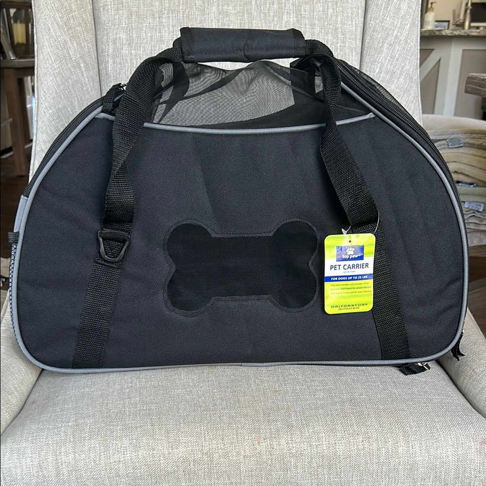 Top Paw Black & Gray Dog Carrier
